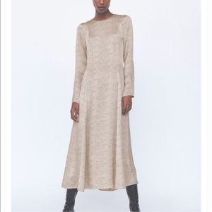 NWT Zara Dot Printed Midi Dress
